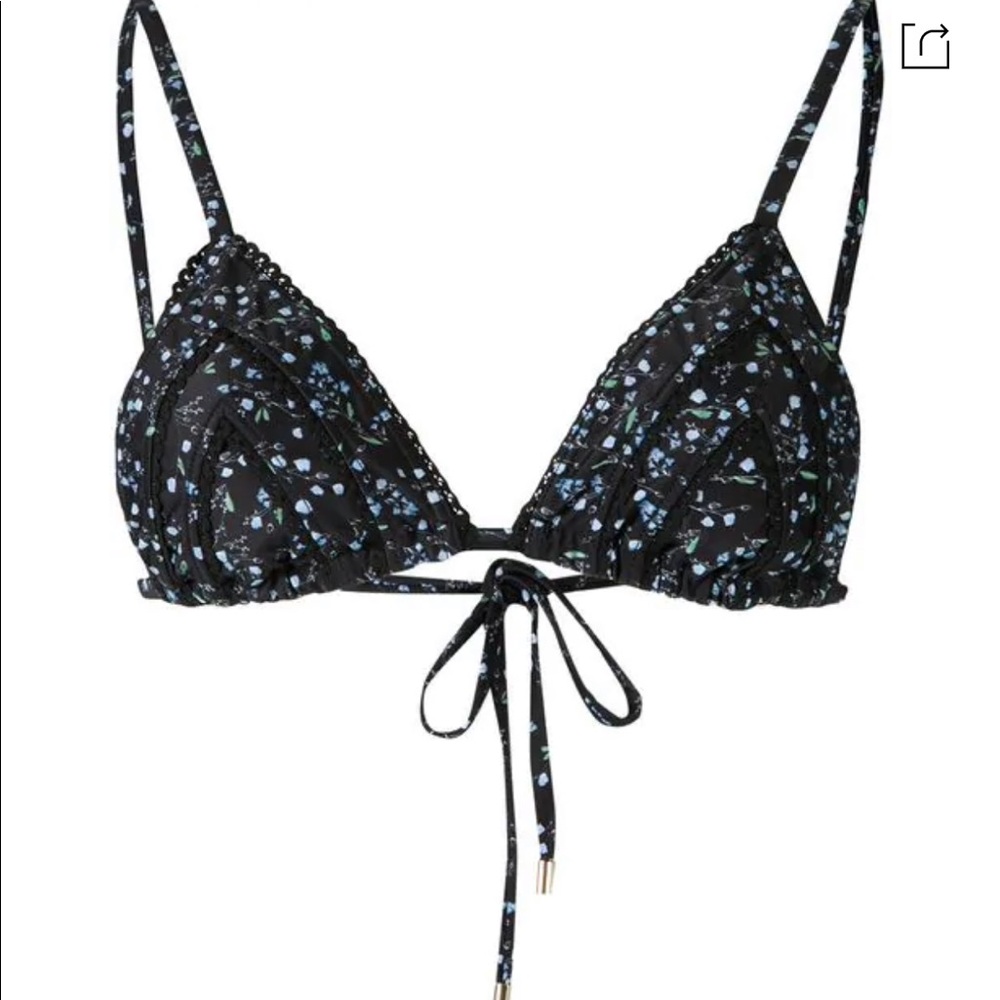 Peony grasslands bikini top NWT